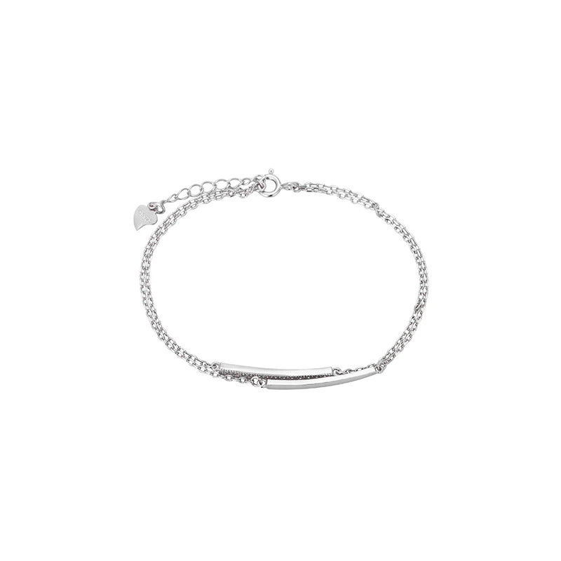 Hainon Smile double layer bracelet women S925 sterling silver gift wholesale Gift card flannel bag set 1