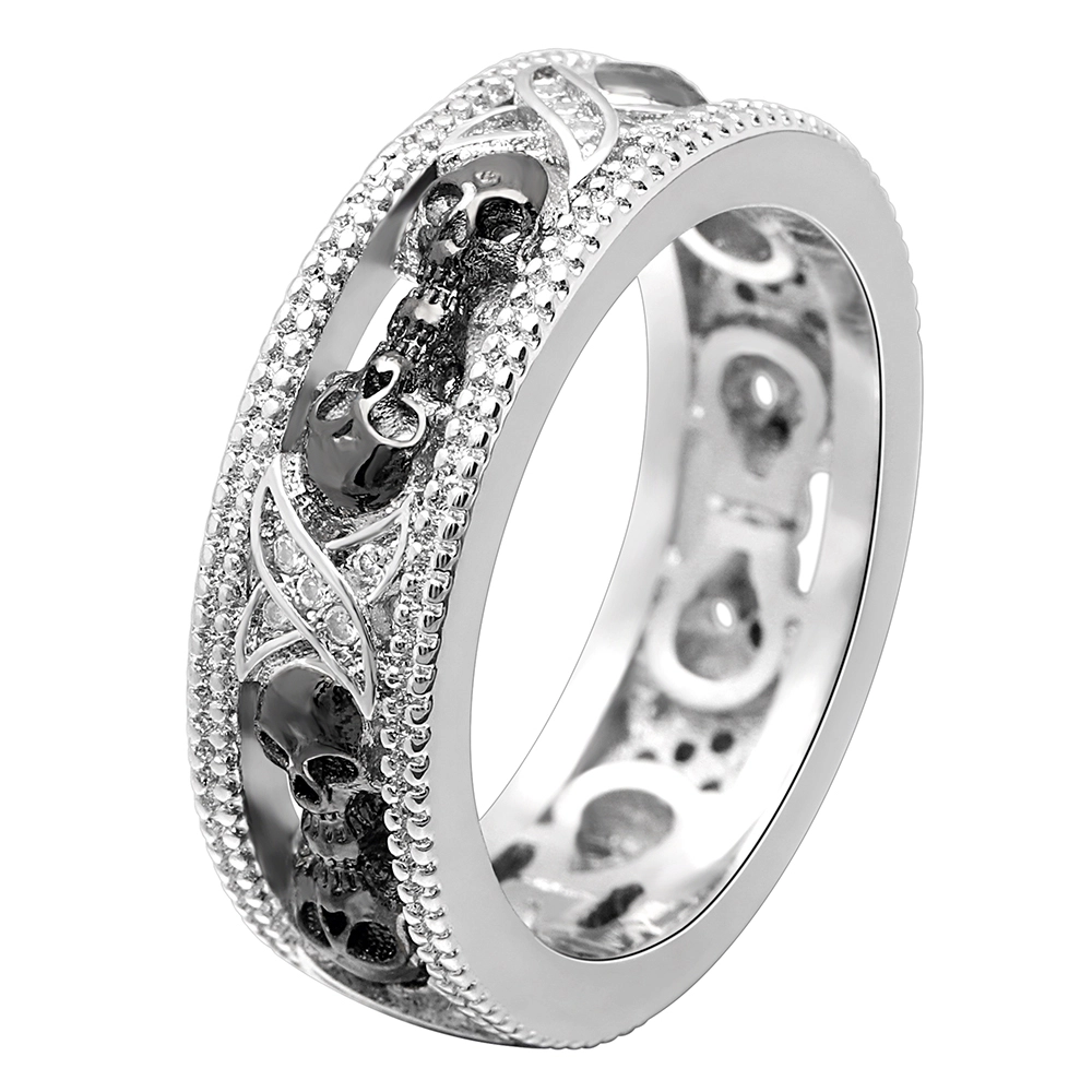 Hainon Skull rings for men/women design black gold plating New Arrivals 2019 AAA zircon love rings jewelry men 5-12# 1