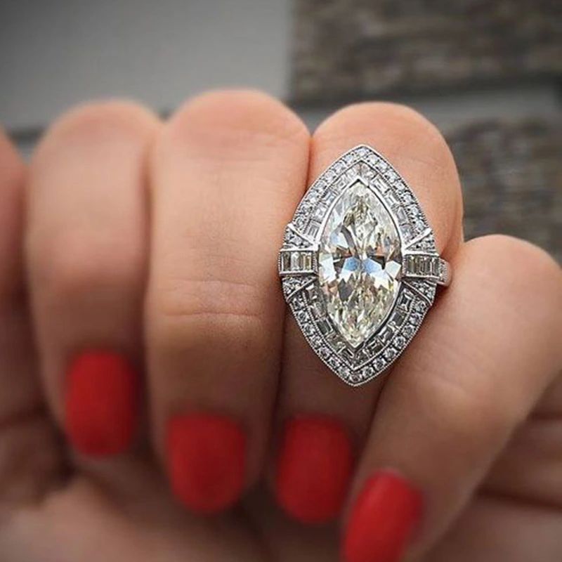 Hainon wedding rings for women Luxury horoscope zircon Fashion women wedding jewelry rings 1