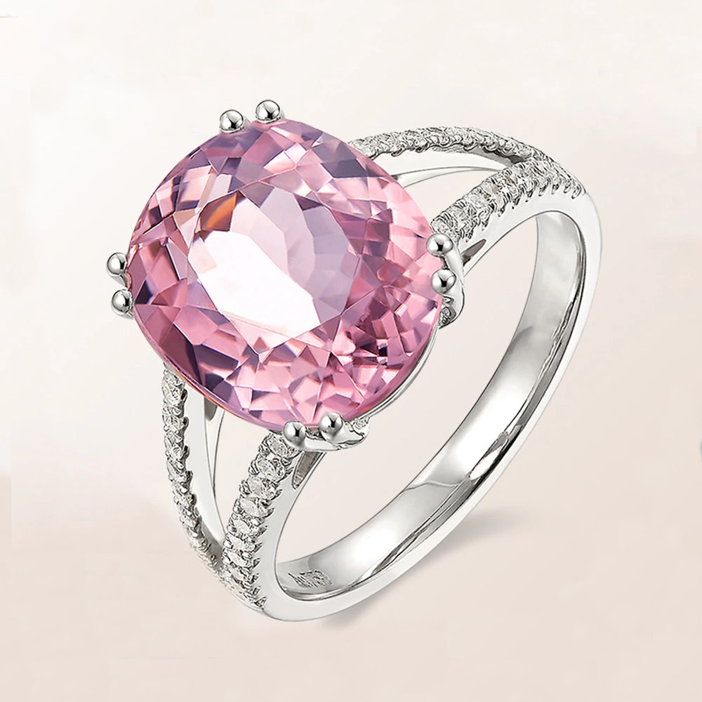 Hainon pink zircon women fashion ring factory Cheap wholesale 1