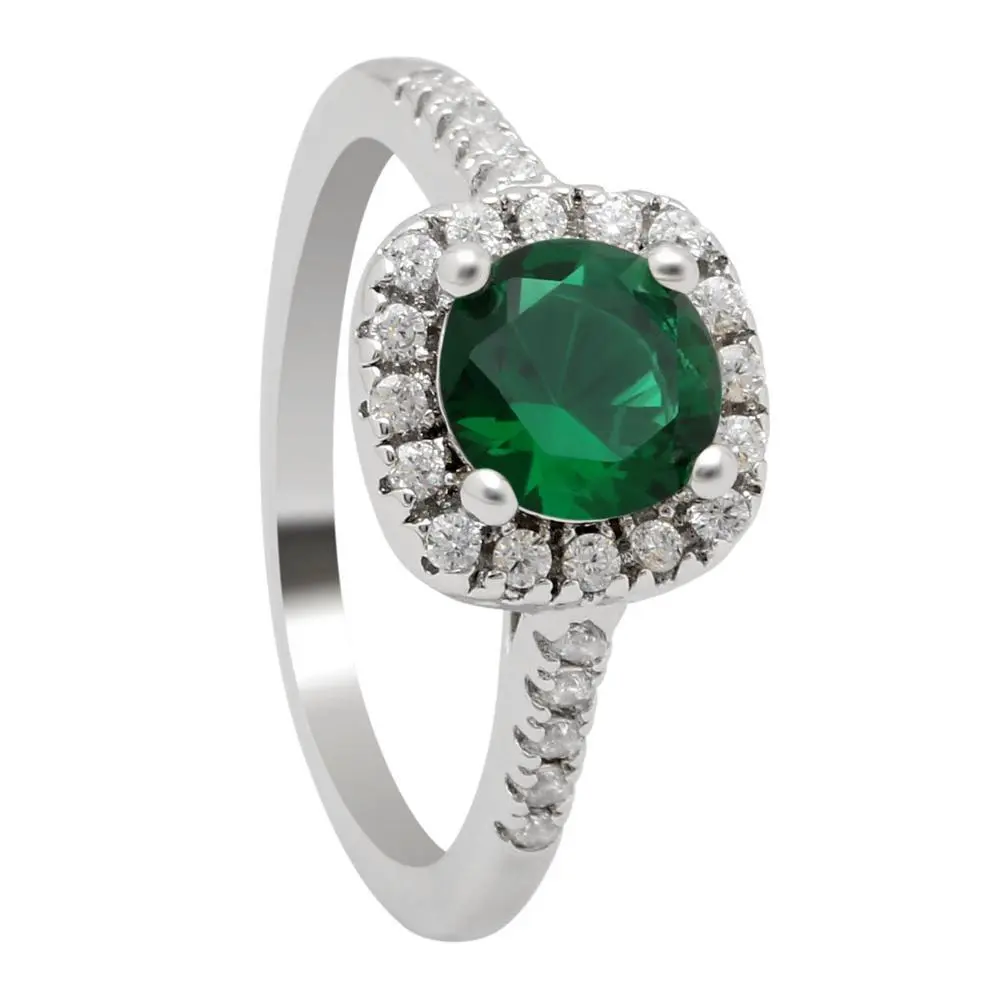 Hainon wholesale women 1 carat green purple red diamond rings wedding engagement gold rose gold 5-12# silver ring dropshipping 1