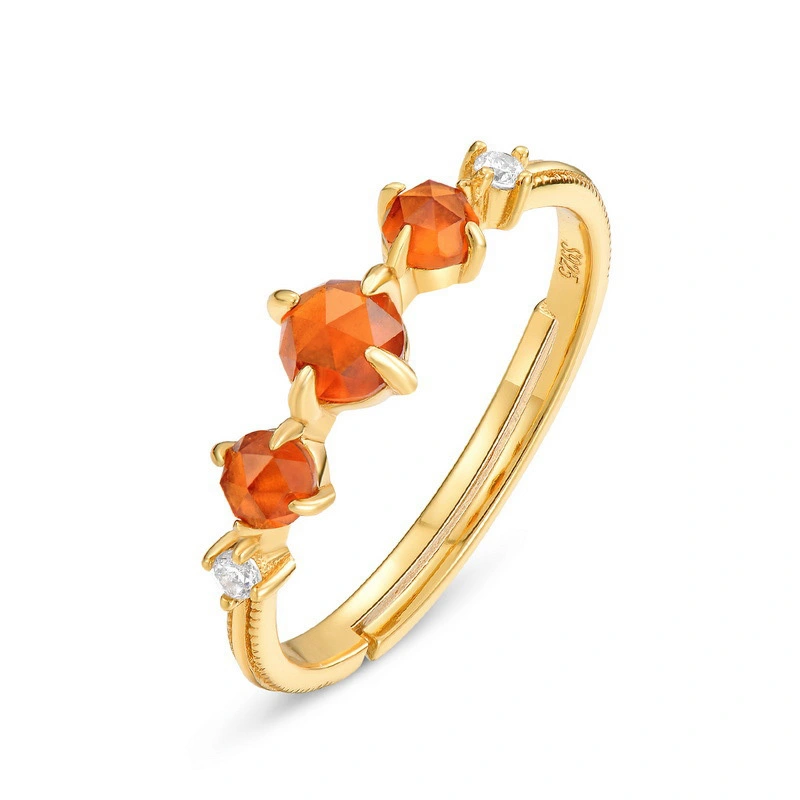 Hainon trend crystal 18k gold plated wedding finger rings jewelry for women 2021 1