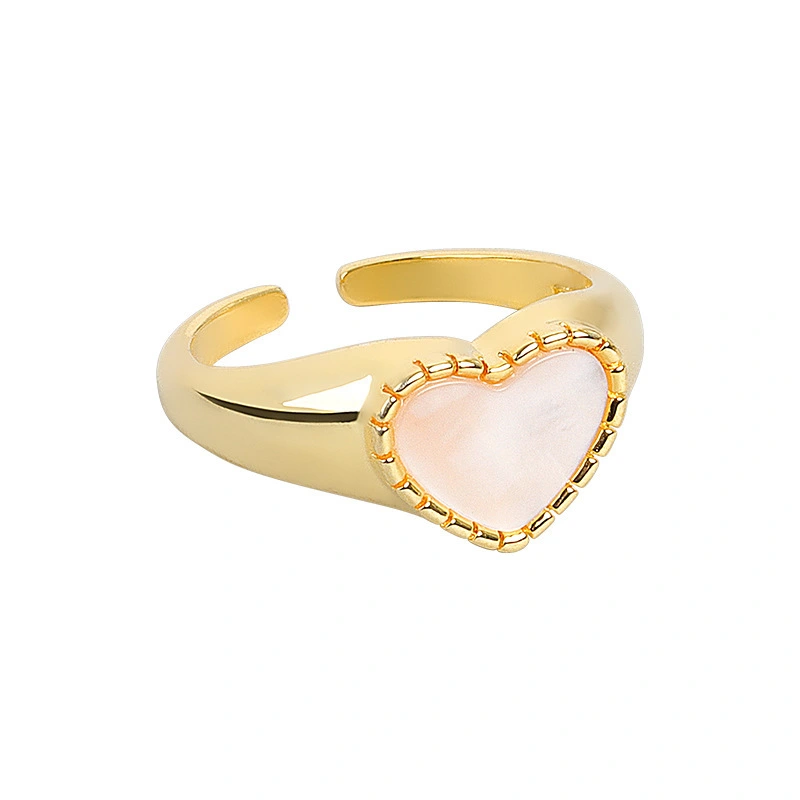2021 summer new jewelry women Heart-shaped rings 1