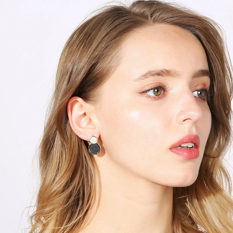 Hainon earrings for women Temperament lady black round scrub Jewelry beaded earrings instock wholesale 1
