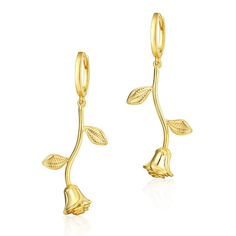 Hainon earings for women 2021 flower Korean gold Fashion Earrings Sweet Flower drop Earring For Women Jewelry 1