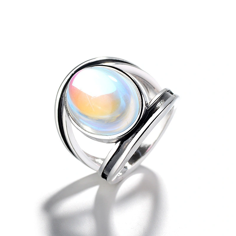Hainon fashion jewelry rings for women Retro moonlight love wedding rings wholesale 1