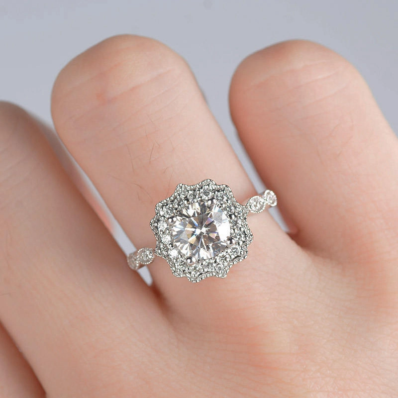 Hainon Engagement Rings New Fashion Square shiny zircon wedding rings women 1