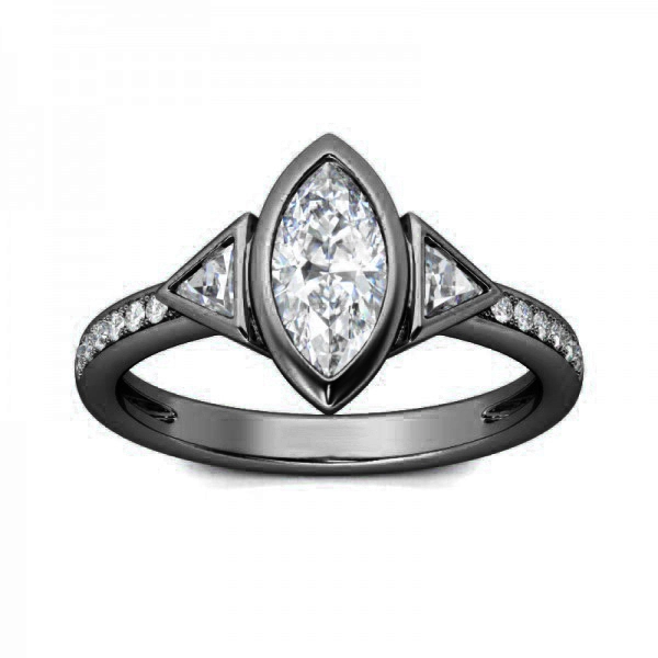 Hainon oval zircon rings wedding engagement ring Jewelry Gifts for women Women's Engagement Ring Gift card flannel bag set 1