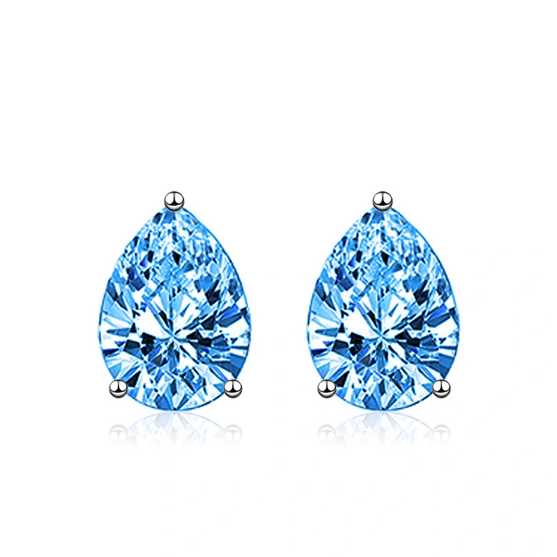 Hainon fashion jewelry Platinum plating silver 925 elegant Stud earrings 2021 Gift card flannel bag set wholesale 1