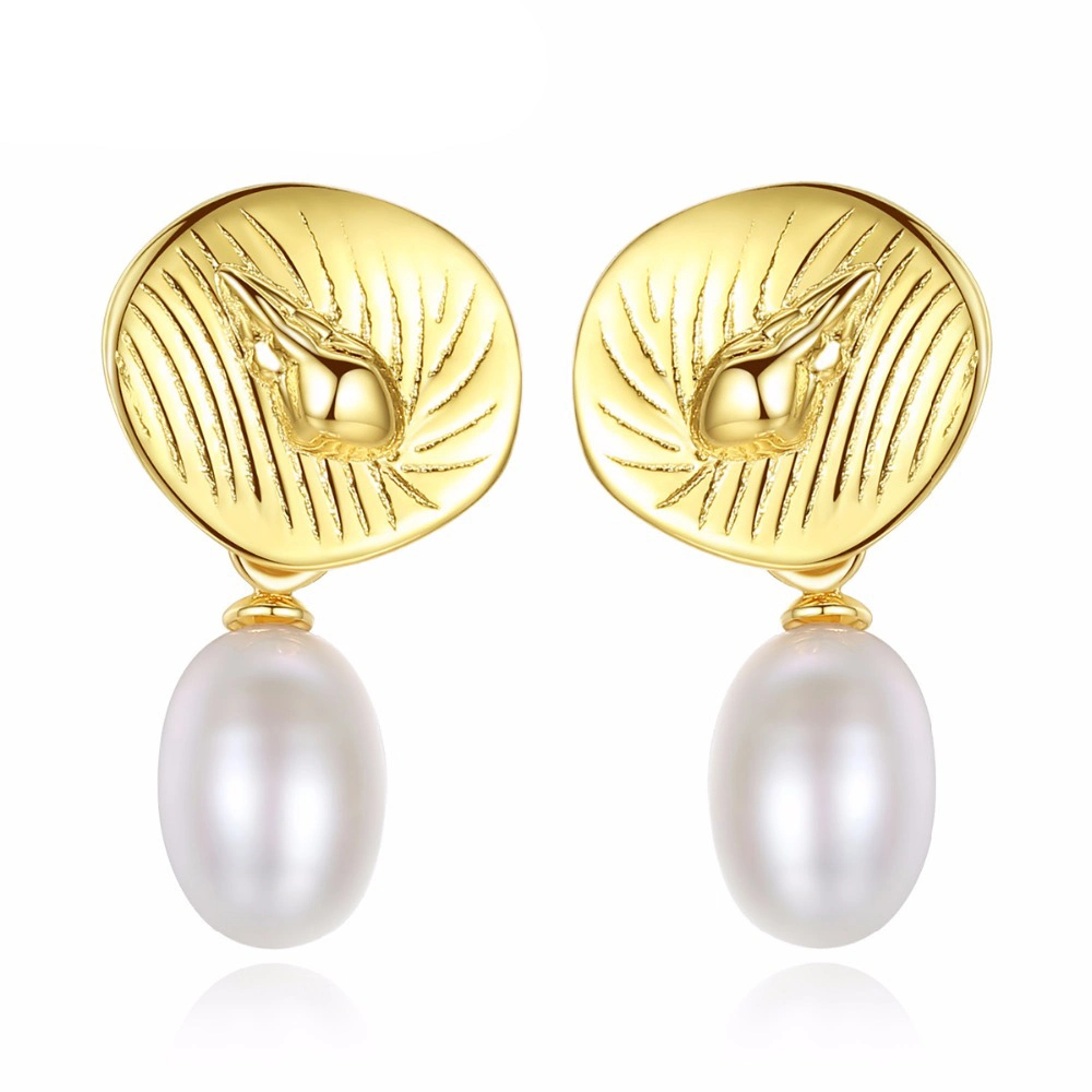 Hainon 2021 fashion Earrings Imitation pearl stud Earrings for Women  cheap earrings Gift card flannel bag set 1