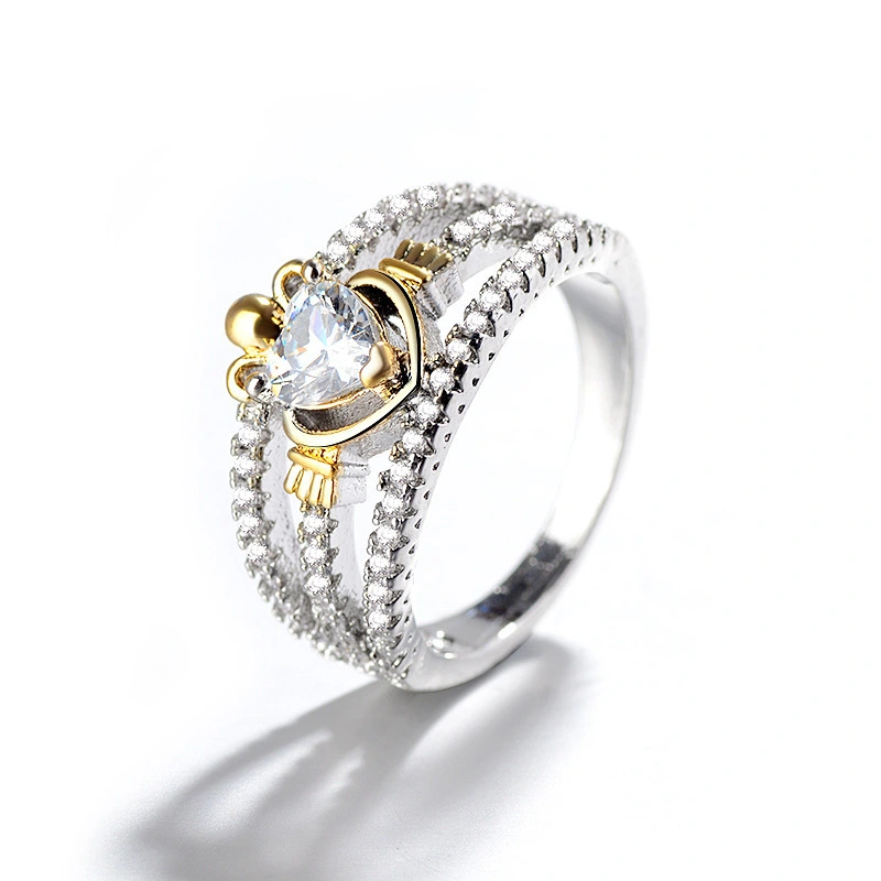 Hainon 2019 rings jewelry women Luxury Crown creative zircon ring Engagement girlfriends Birthday Gift wholesale 1