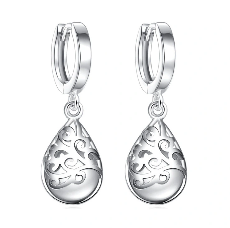 hainon Silver Moonlight Opal Tears Totem Drop Earring hoop Earrings For Women Gift 1
