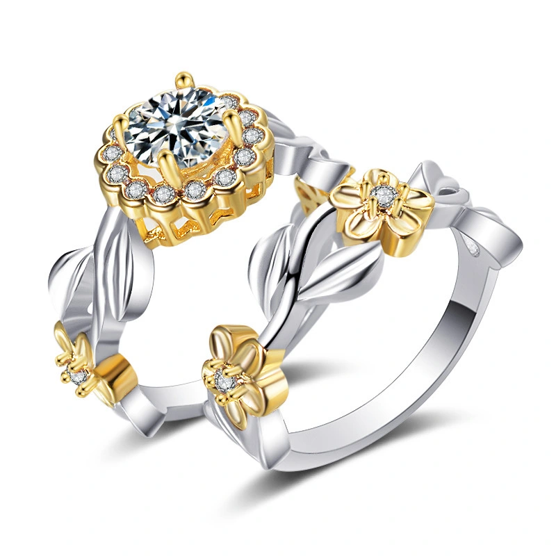 women engagement ring Hainon wholesale new design gold flower rings for wedding jewelry dropshipping 1