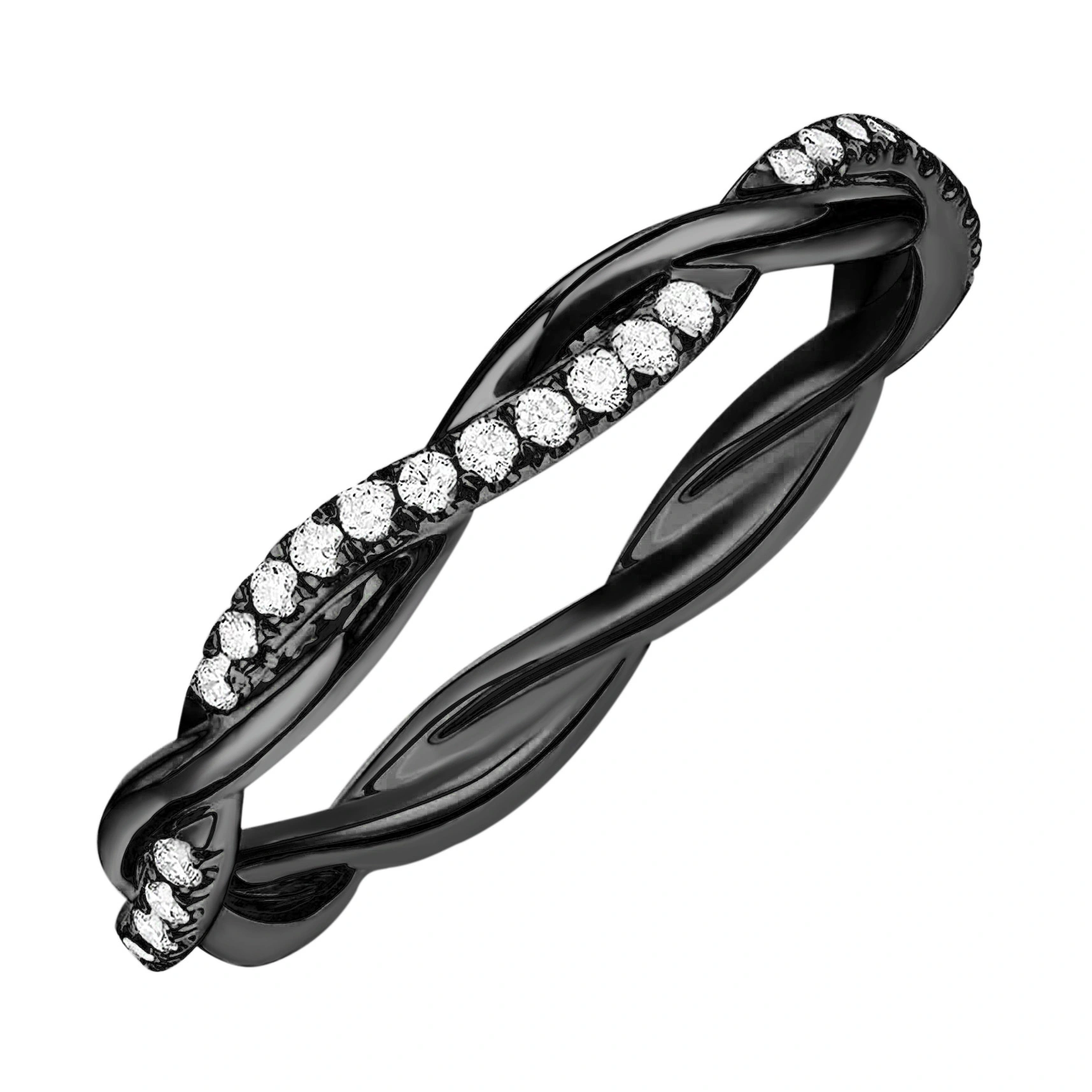 Hainon Personalized Jewelry Ring Simple Cross Infinity Wedding Band for Women Size Gift card flannel bag set 1