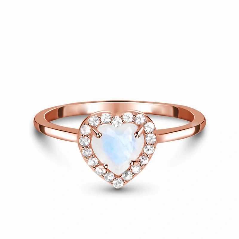 Hainon 925 Sterling Silver Jewelry Rings Heart Ring Jewelry Rose Gold Ring For Women Wholesale Supplier 1