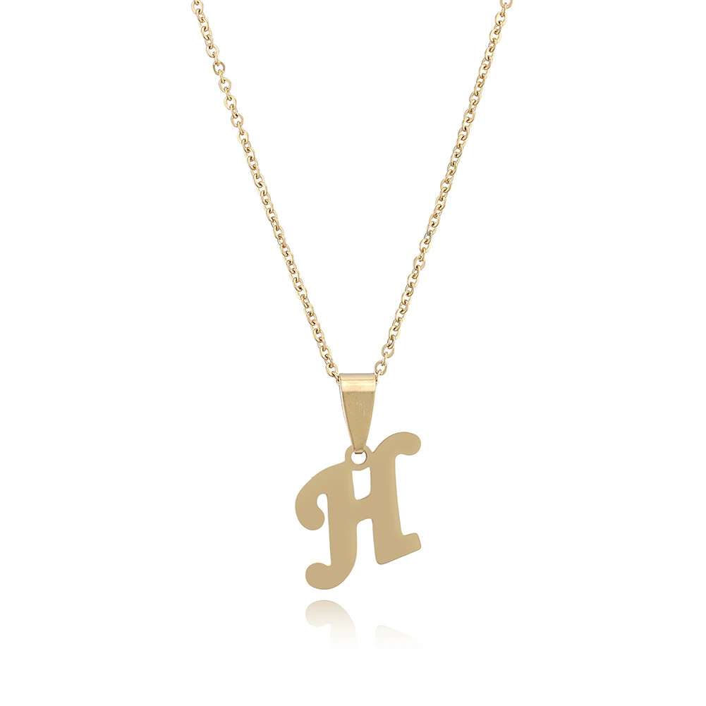 Hainon necklace sets for women dainty initial necklace stainless steel necklace Personalized Letter Jewelry Gift 1