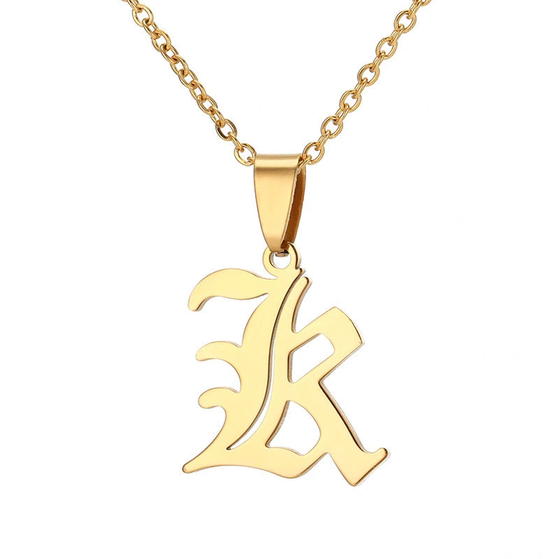 Hainon Dainty Initial Necklaces Women 14K Gold Plated stainless steel Chain Necklace Simple Cute Letter jewelry Dropshipping 1