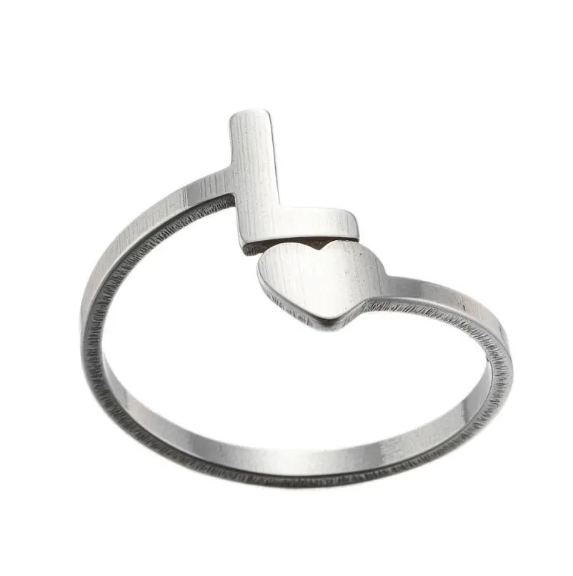 Hainon English letter ring Stainless Steel Rings Geometric for Women jewelry Rings wholesale 1