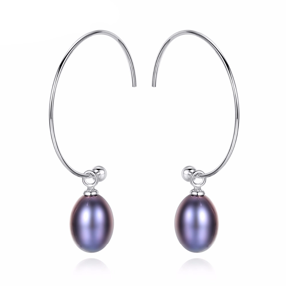 Hainon Imitation pearl Hoop Earrings for Women Fashion Earrings Gifts for Women and Girls Gift card flannel bag set 1