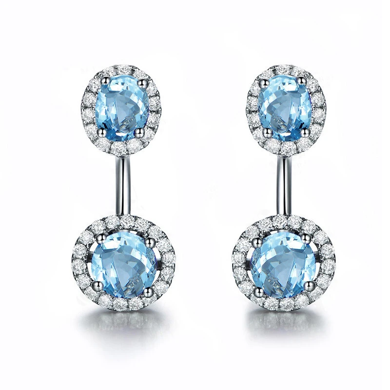Hainon cheap earrings wholesale stud Earrings with Zircon Wonderful Gift Choice for Girls Gift card flannel bag set 1