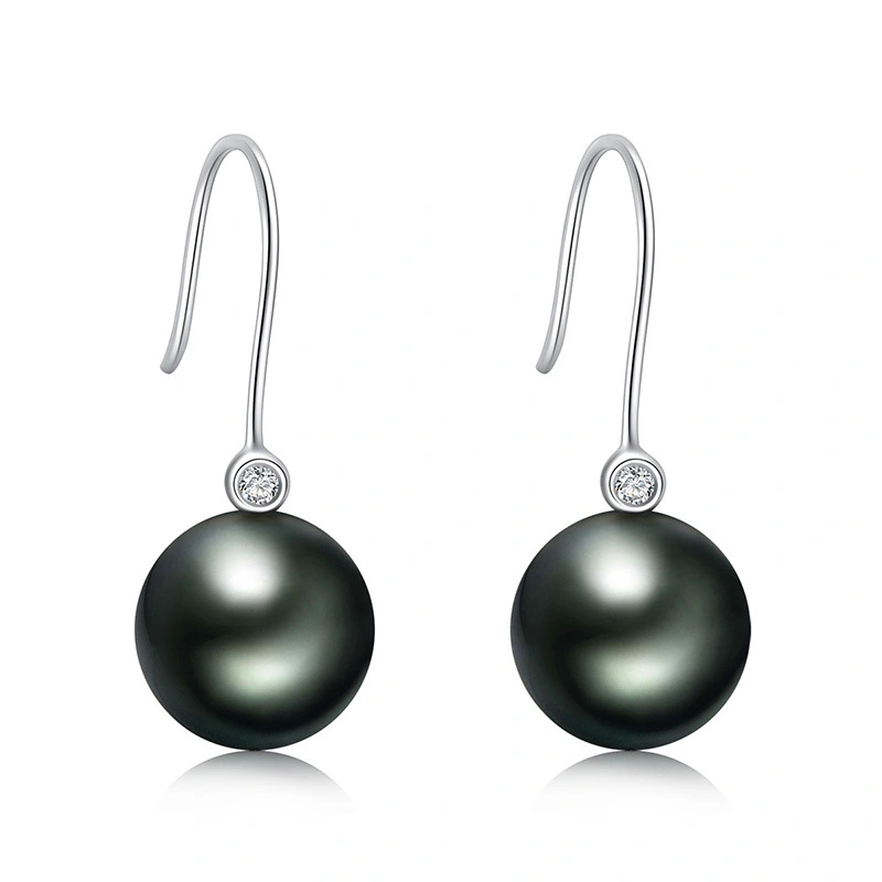 Hainon fashion jewelry Elegant Female Pearl Drop Earrings Gifts for Women Gift card flannel bag set 1