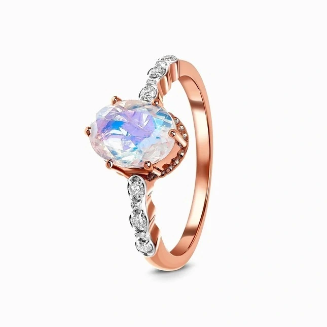 Hainon Lady`s 925 Sterling Silver Ring Waterdrop Rose Gold Pendant Rings For Women Wholesale Supplier 1