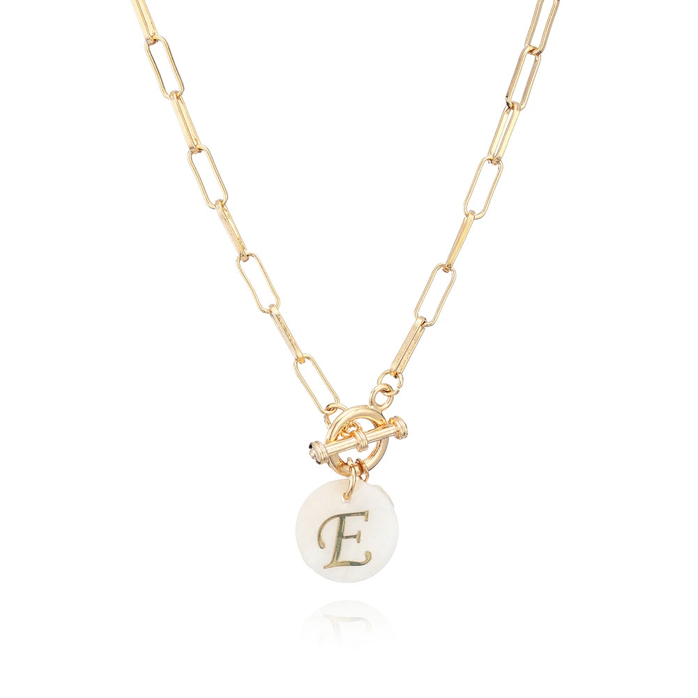 Hainon wholesale A-Z Initial Necklace for Women letter Necklace Choker Gold Jewelry for women gift card 1