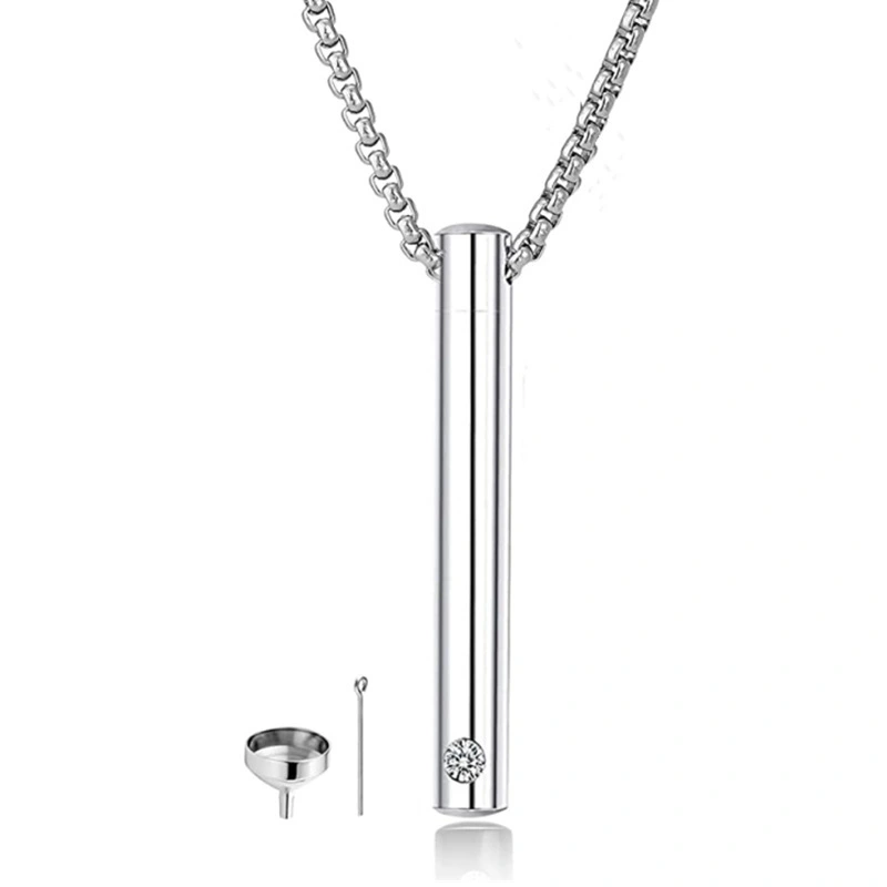 Hainon wholesale Stainless Steel Necklace Urn Removable Perfume Bottle Pendant Jewelry flannel bag set 1