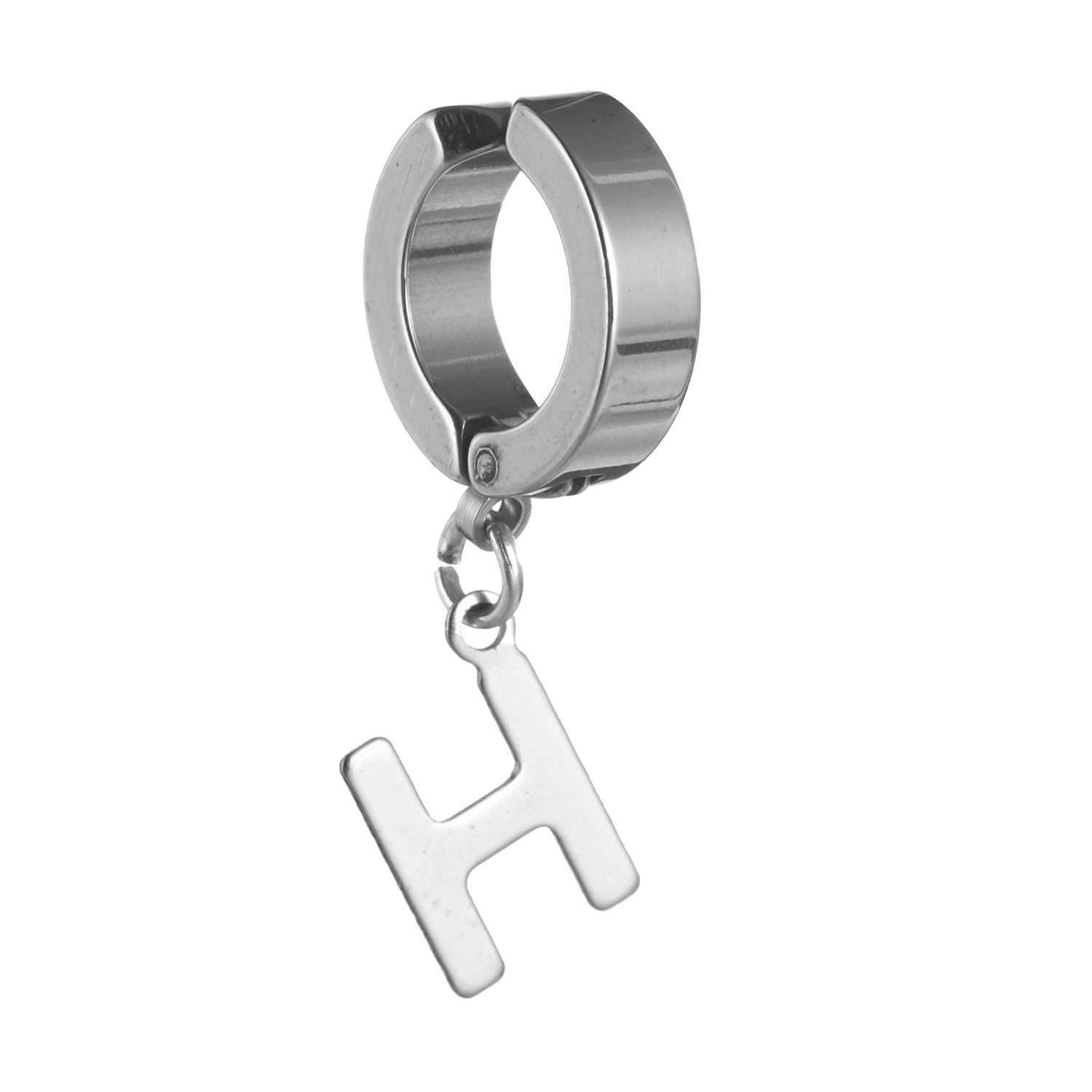 Hainon silver Plated stainless steel Alphabet Letter Earrings Personalized A-Z Initial Earrings for Girls 1