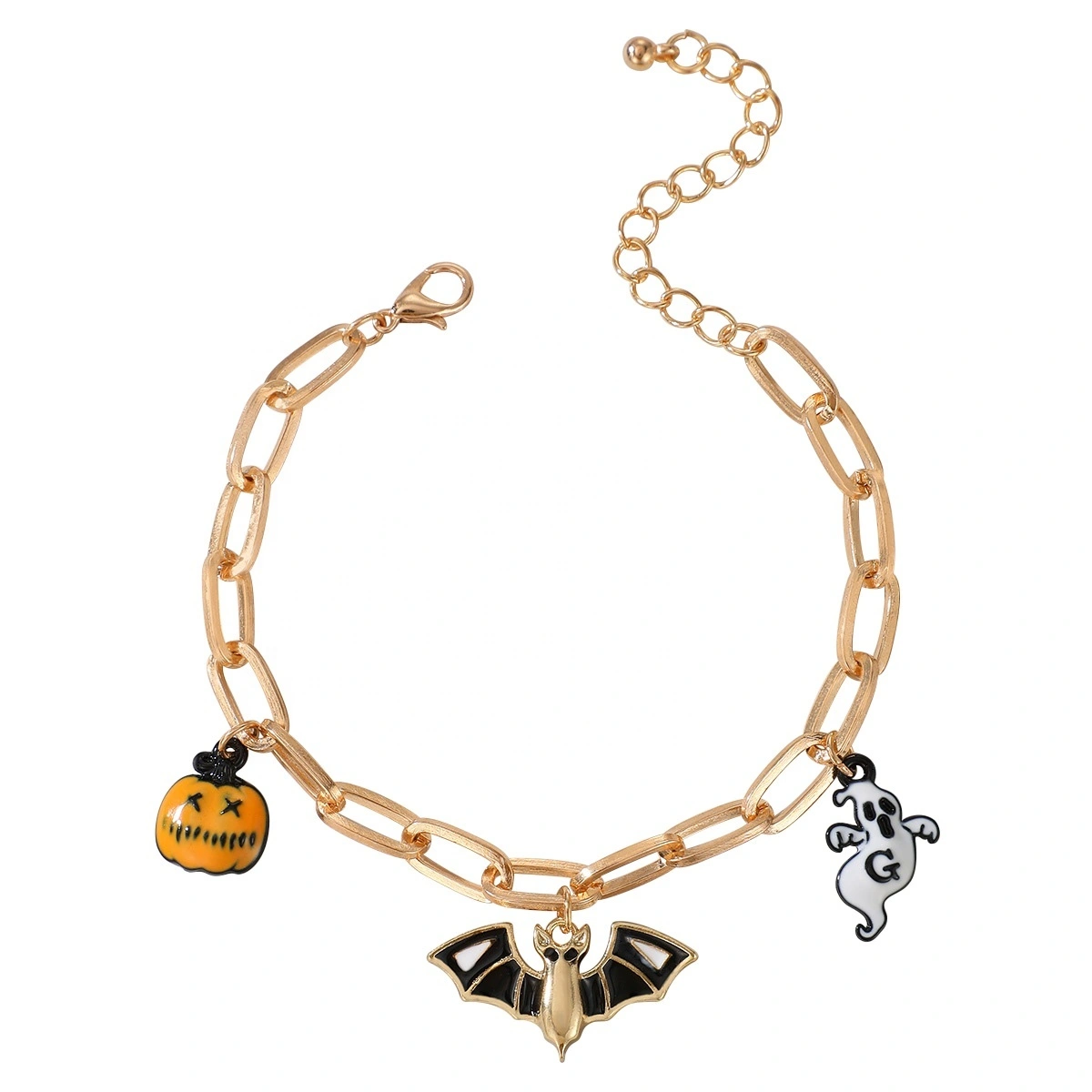 2020 Fashion Luxury rose gold multicolor zircon bracelet accessories women jewelry Halloween pumpkin bracelet 1