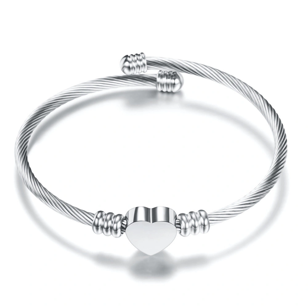 Hainon women bangle Stainless Steel jewelry Bracelet Personality lettering Men bracelet wholesale Personalized custom text 1