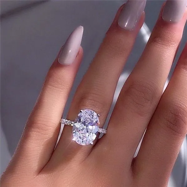 wholesale Engagement ring Fashion Charming Lady white Zircon women ring 1