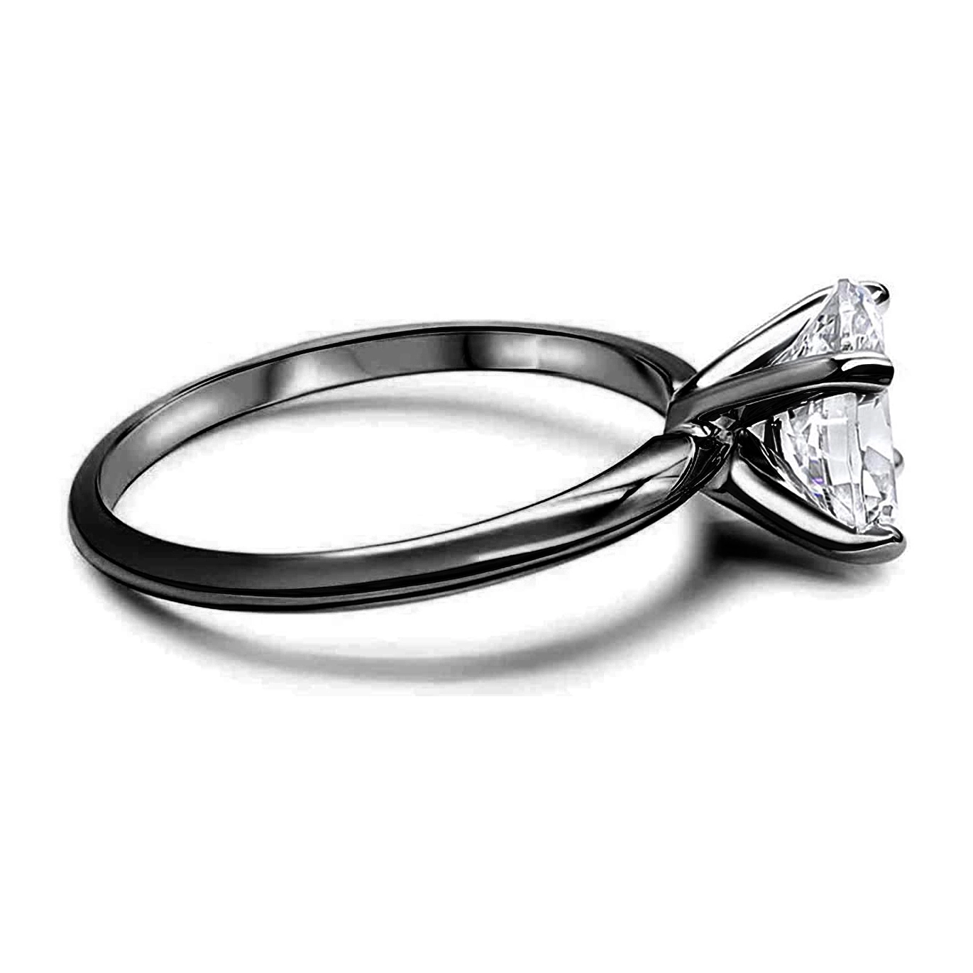 Hainon black Ring Jewelry for Women Wedding Engagement white Zircon Women's Engagement Ring Gift card flannel bag set 1
