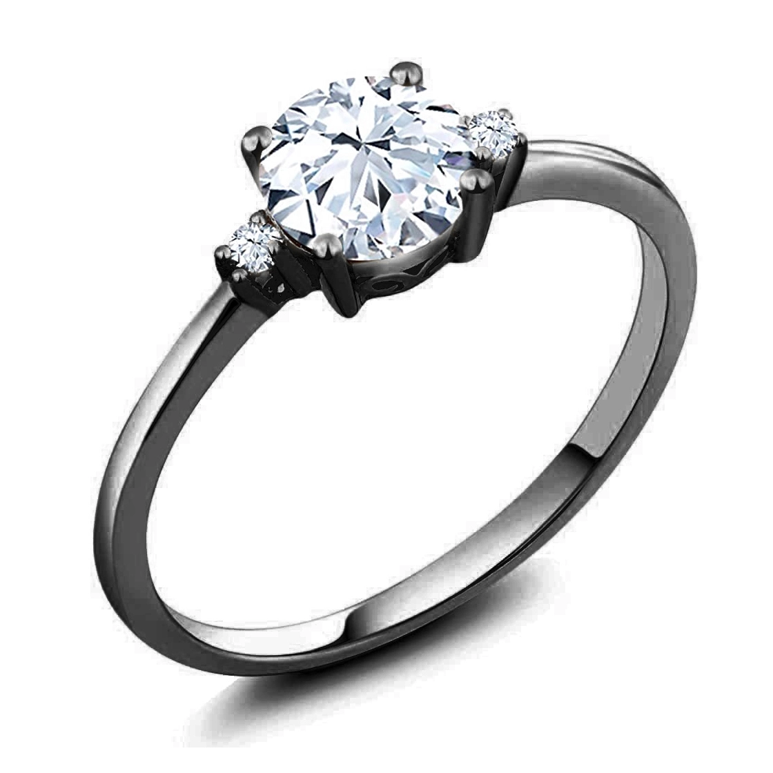 Hainon 2021 fashion Wedding Band Classical Ring Jewelry Engagement Gift Band for  Women Gift card flannel bag set 1