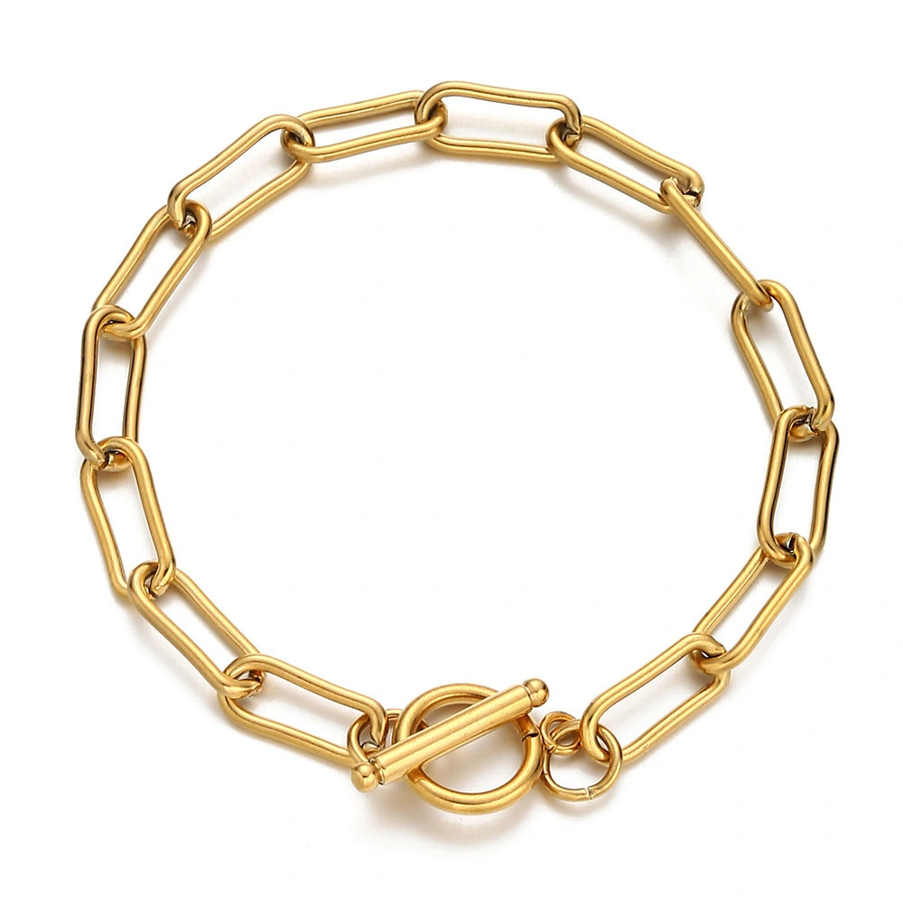 Hainon simple 7mm Square bracelets bangles 21cm Stainless steel bracelet men women jewelry wholesale 1