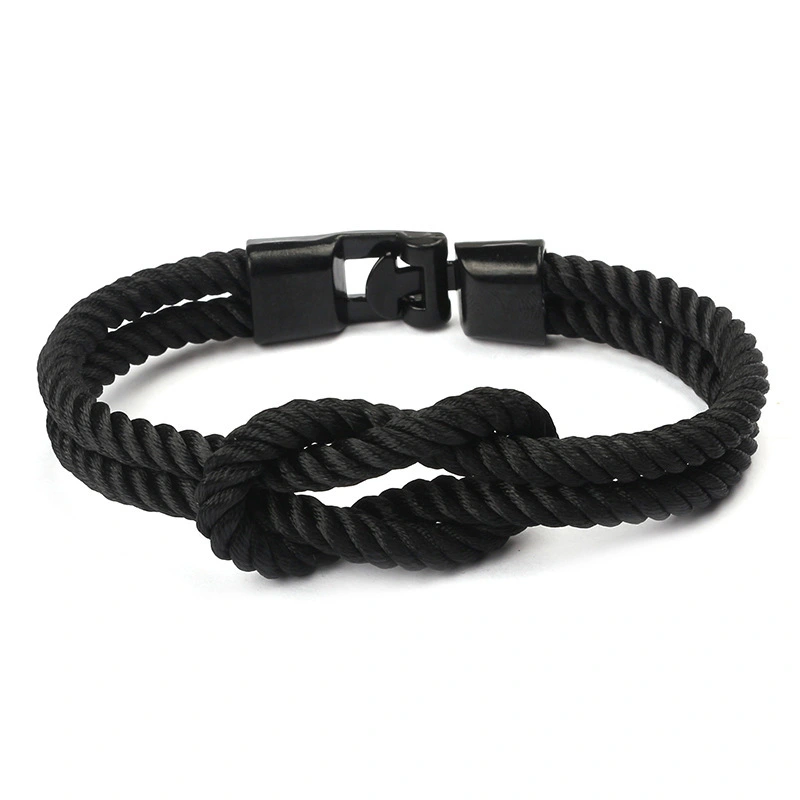 Hainon Braided rope bracelet Punk DIY handmade friendship bracelets stock wholesale leather bracelet 1