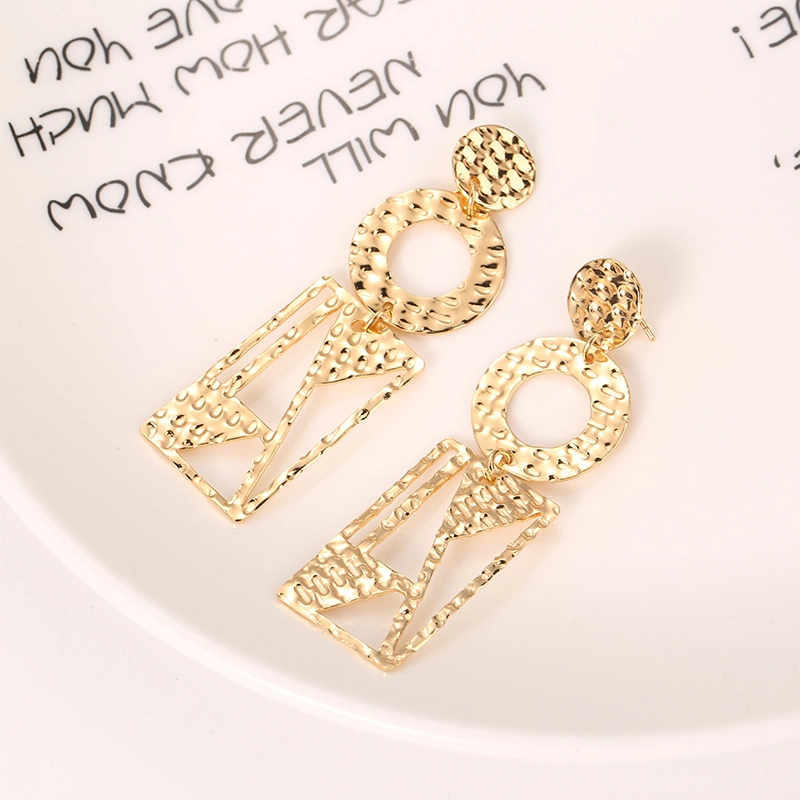 Wholesale new European and American metal irregular joker women gold earrings 1