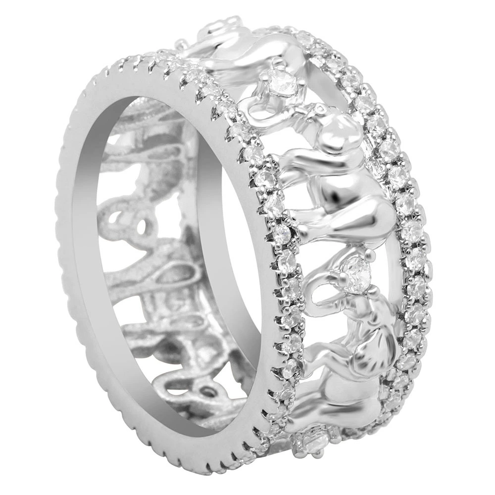 Wedding Rings Rose Gold/silver/gold Animal Elephant Rings wholesale 1