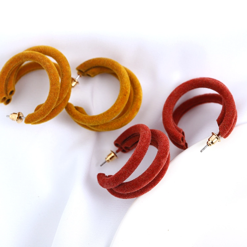 Fashion autumn and winter Hot Selling Flocking Women 2019 Drop Earrings 1