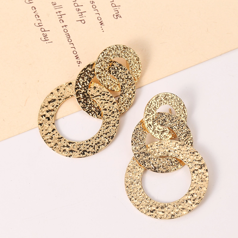Wholesale joker more circle gold plated long fashion ladies earrings stud earrings 1