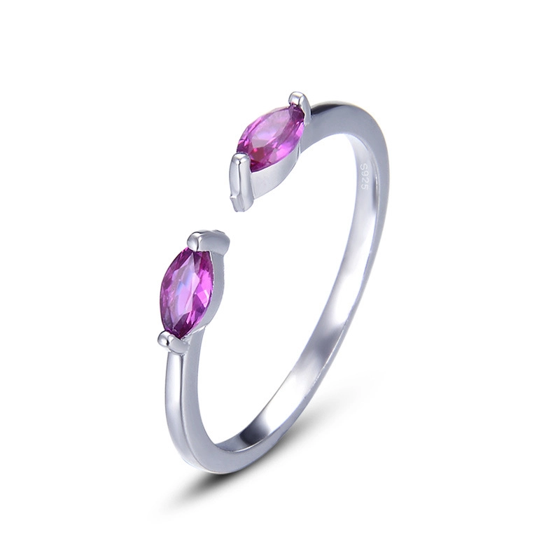 2021 wholesale s925 silver ring retractable elegant temperament fashion girls Gift card flannel bag set 1