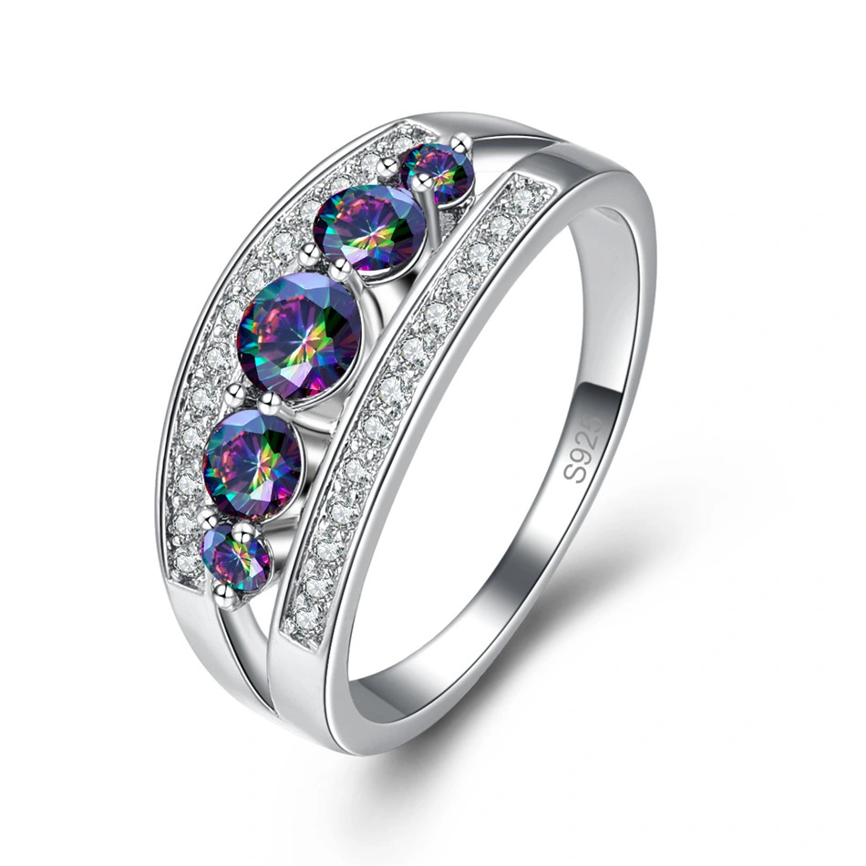 Hainon silver jewelry wedding rings Latest design Zircon women fashion jewelry championship rings 1
