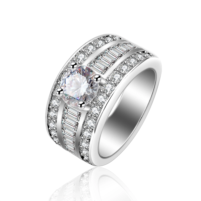 White Diamond Ring Micro Paved Cz Top Quality Lady Promise Ring Gift Size 5 6 7 8 9 10 11 Women Jewelry Ring Dropshipping 1