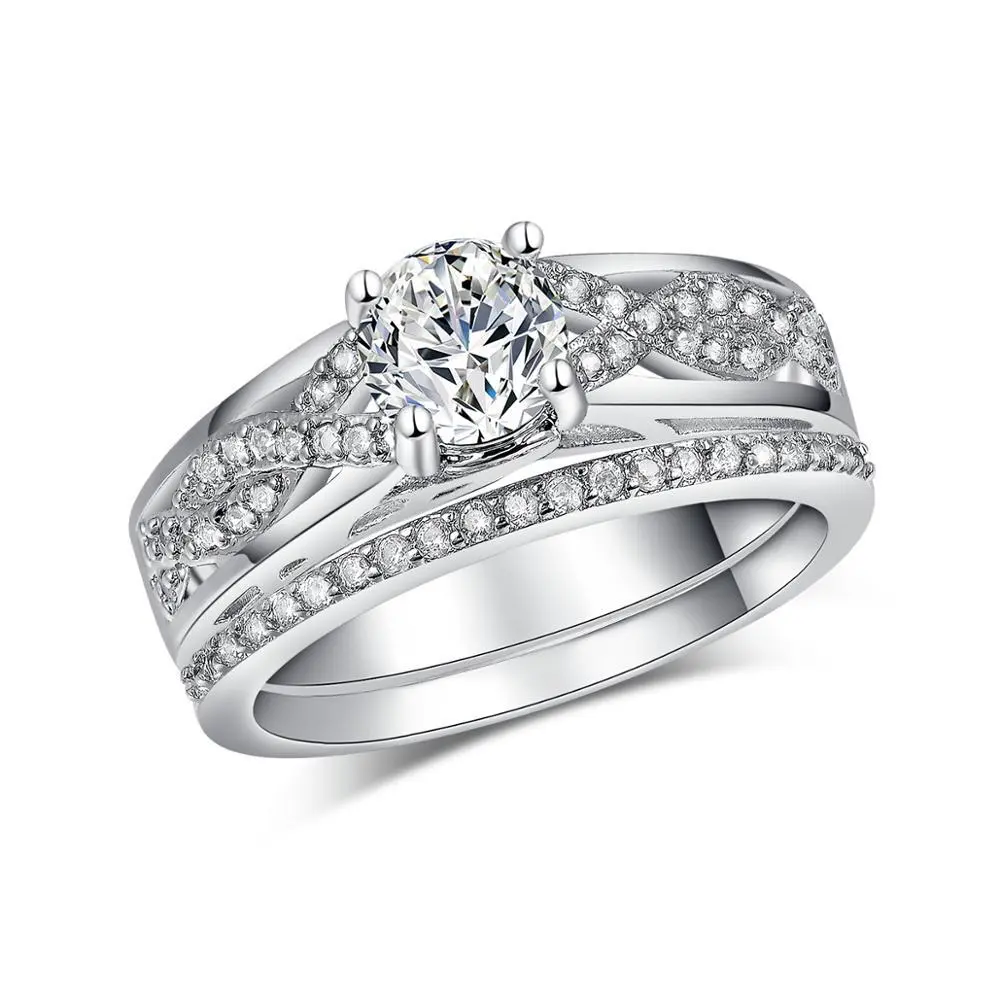 Hainon Women Wedding Engagement Ring Set For Women 2021 New Design Gift Yiwu Jewelry Wholesale Dropshipping Size 6 7 8 9 1
