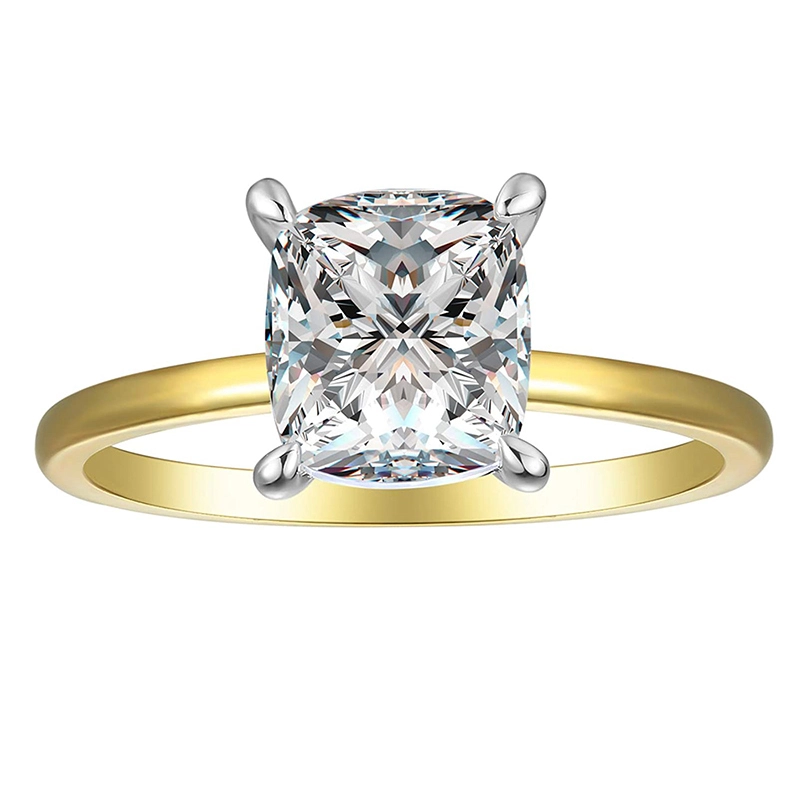 Hainon classic wholesale Platinum Plated square zircon  Ring for Women brass Rings wedding ring gift card 1