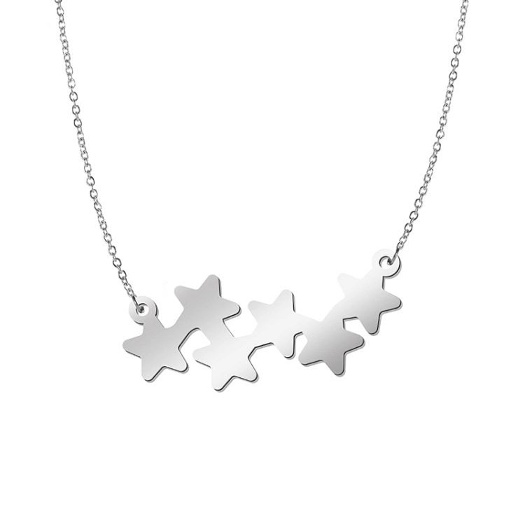 Hainon Stainless steel necklace Star romantic love Custom Jewelry name necklace personalised Children's jewelry gift 1
