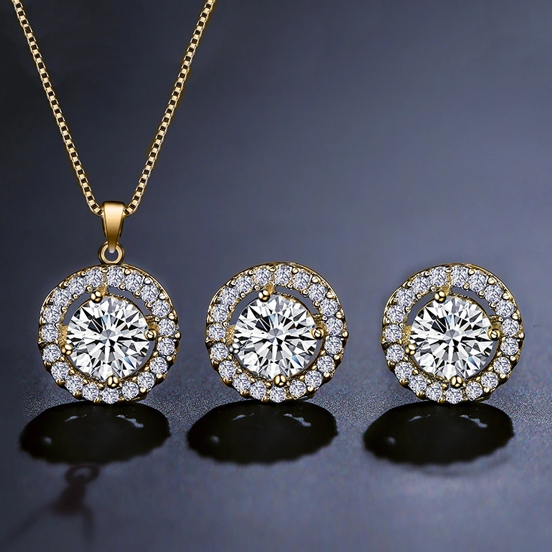 Hainon cheap jewelry set stud earring rings necklace wholesale 1
