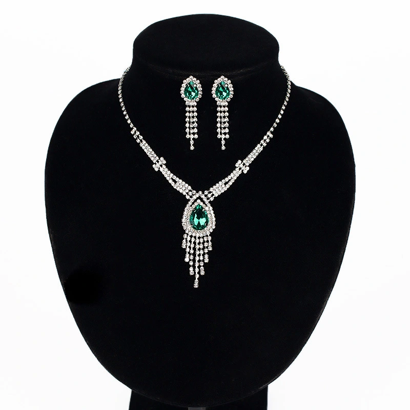 Hainon Korean version of bridal necklace jewelry items two-piece set of rhinestone claw chain jewelry set wholesale 1