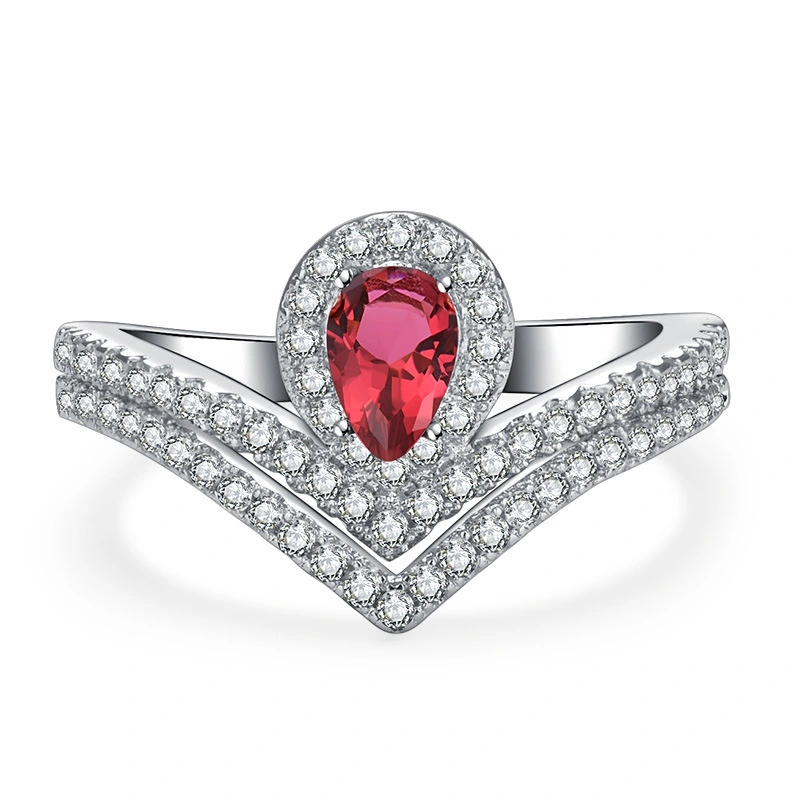 Hainon Brass wholesale High-grade white gold ring jewelry AAA+ zirconia women wedding enegment ring 1