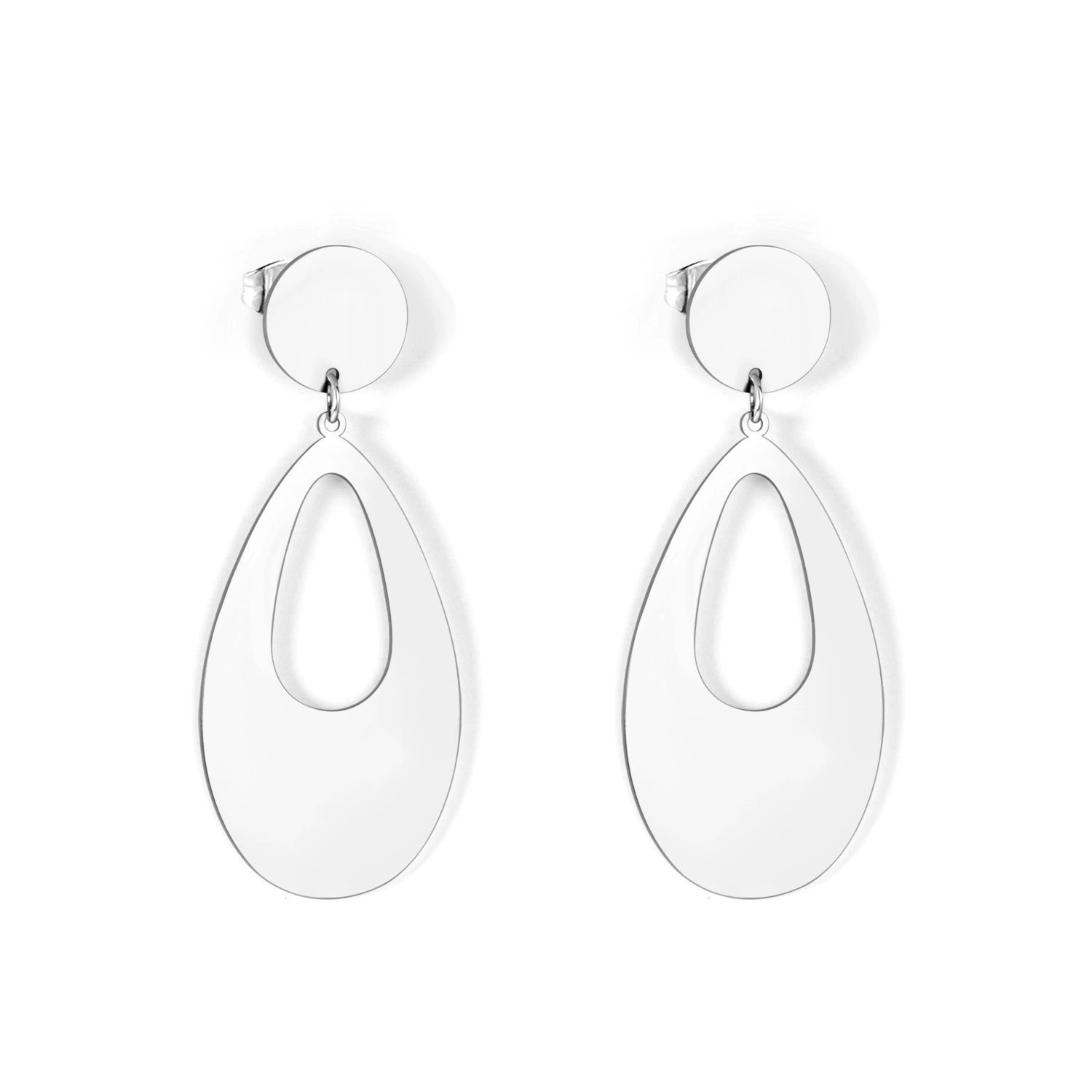 Hainon high quality fashion stainless steel earrings 18k gold plated gifts jewelry women stud  earrings for party girls 1